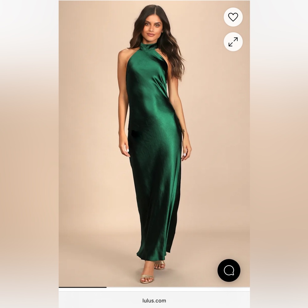 Lulu's Green Halter Sheath Dress for Weddings